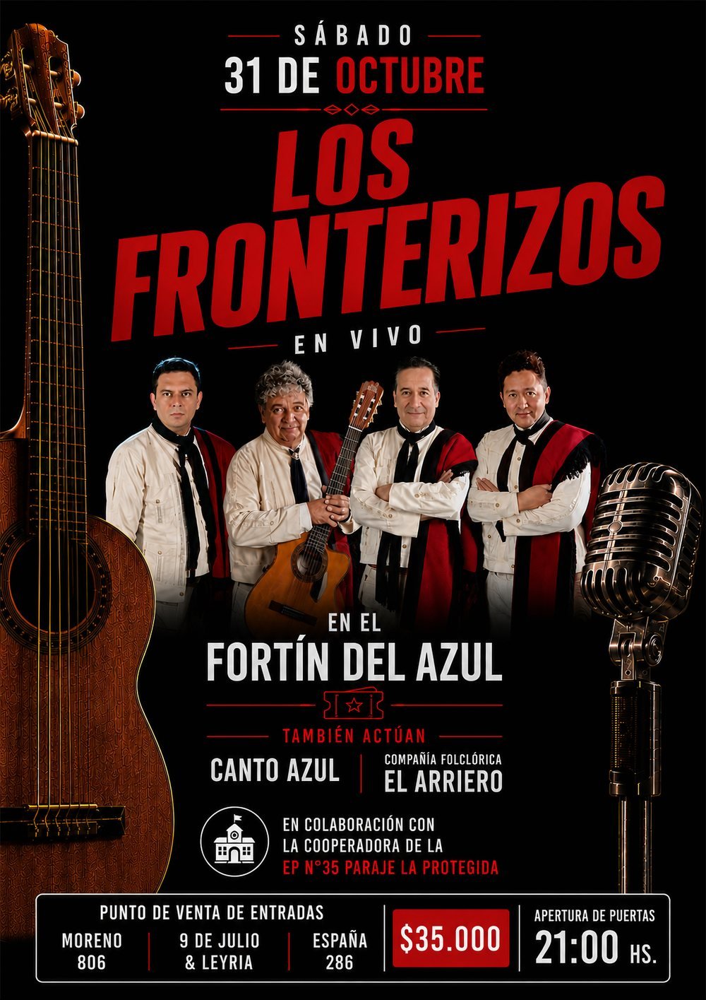 Flyer de Los Fronterizos